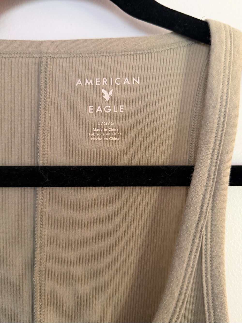 American Eagle Outfitters Ribbed Tank Top - Sage Green